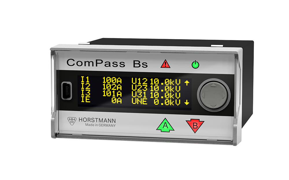 Kurz- und Erdschlussanzeiger ComPass Bs 2.0 mit LED-Display zum Netzmonitoring und Fehlerrichtungsanzeige